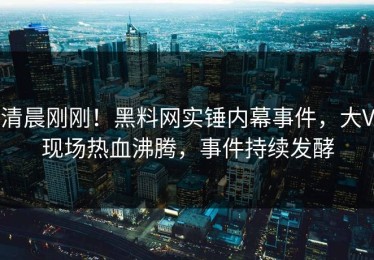 清晨刚刚！黑料网实锤内幕事件，大V现场热血沸腾，事件持续发酵
