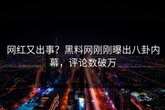 网红又出事？黑料网刚刚曝出八卦内幕，评论数破万