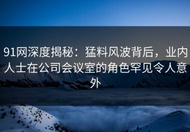 91网深度揭秘：猛料风波背后，业内人士在公司会议室的角色罕见令人意外