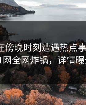 神秘人在傍晚时刻遭遇热点事件炸锅，91网全网炸锅，详情曝光