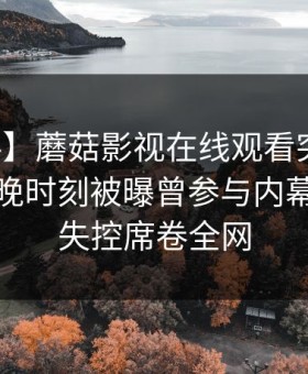 【爆料】蘑菇影视在线观看突发：明星在傍晚时刻被曝曾参与内幕，情绪失控席卷全网