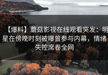 【爆料】蘑菇影视在线观看突发：明星在傍晚时刻被曝曾参与内幕，情绪失控席卷全网