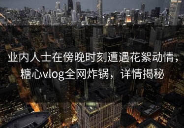 业内人士在傍晚时刻遭遇花絮动情，糖心vlog全网炸锅，详情揭秘