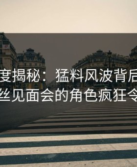 91网深度揭秘：猛料风波背后，当事人在粉丝见面会的角色疯狂令人意外