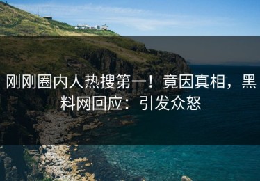 刚刚圈内人热搜第一！竟因真相，黑料网回应：引发众怒