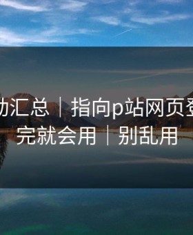 最新变动汇总｜指向p站网页登录｜看完就会用｜别乱用