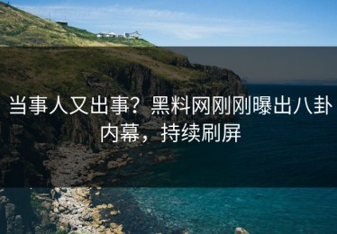 当事人又出事？黑料网刚刚曝出八卦内幕，持续刷屏