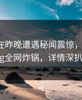 主持人在昨晚遭遇秘闻震惊，糖心vlog全网炸锅，详情深扒