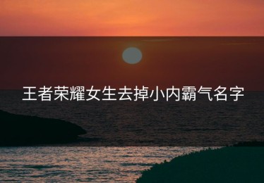 王者荣耀女生去掉小内霸气名字