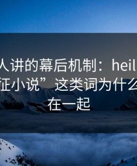 不太有人讲的幕后机制：heiliao和“万里长征小说”这类词为什么会被绑在一起