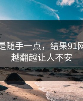 本来只是随手一点，结果91网址导航越翻越让人不安